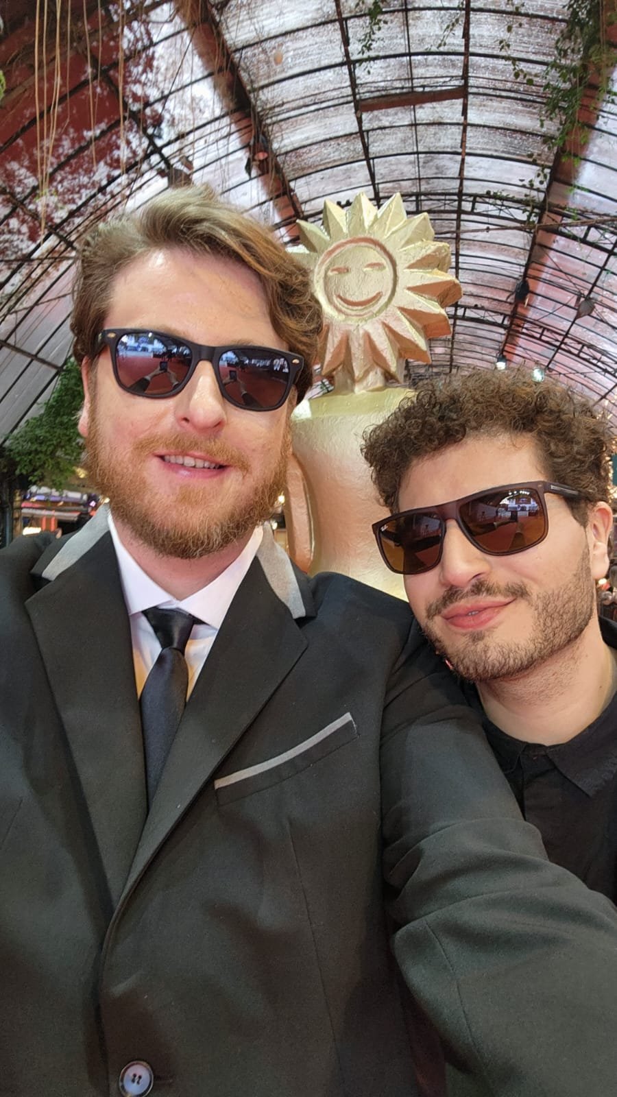 Portrait on red carpet