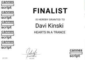 Cannes Script finalist certificate