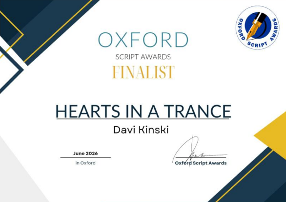 Oxford Script Awards finalist certificate